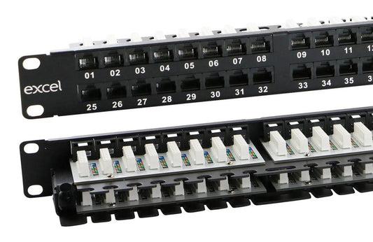 Excel Cat6 48 Port Unscreened Patch Panel