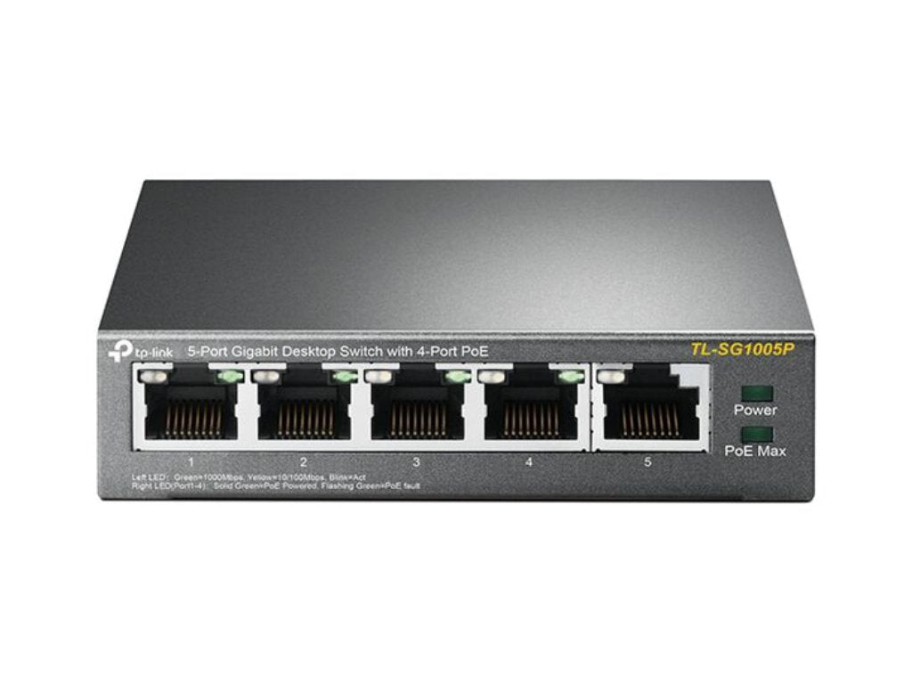TP-Link TL-SG1005P 5-Port PoE Gigabit Ethernet Switch with 4-Port PoE