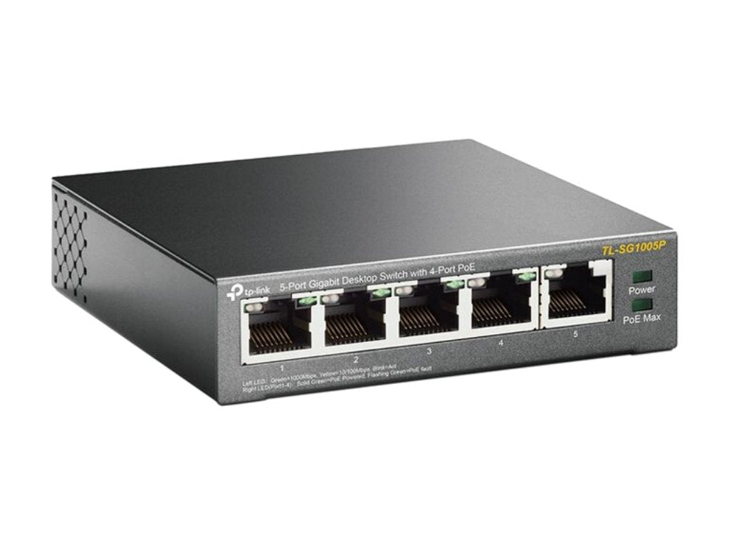 TP-Link TL-SG1005P 5-Port PoE Gigabit Ethernet Switch with 4-Port PoE