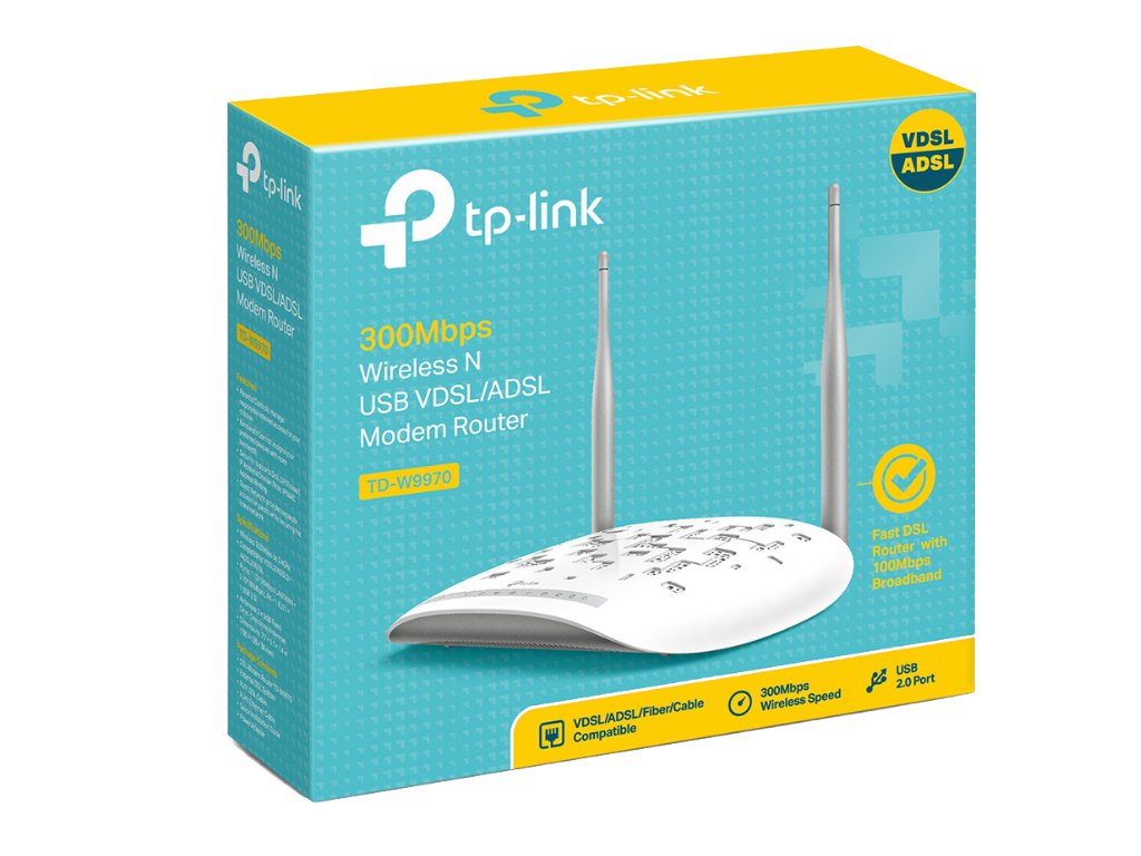 TP-LINK TD-W9970 300Mbps Wireless N USB VDSL/ADSL Modem Router