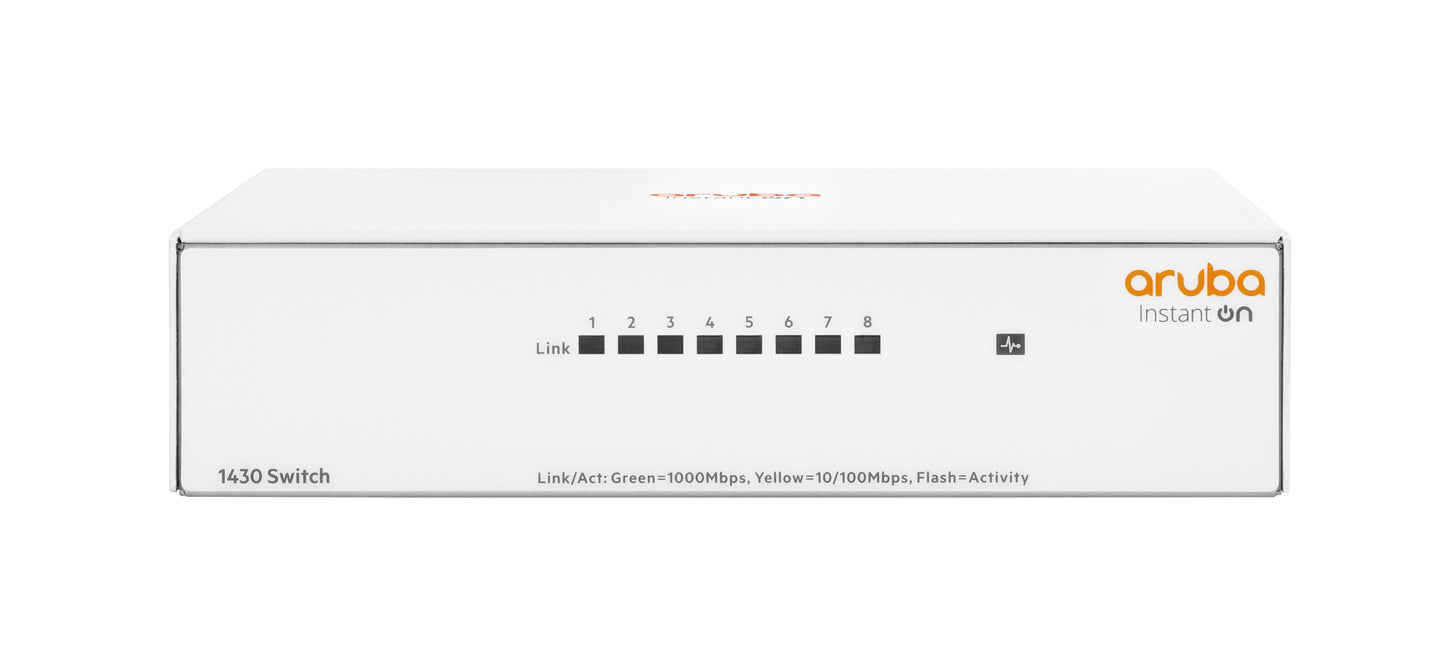 Aruba Instant On 1430 8-Port Unmanaged Layer2 Gigabit Switch (R8R45A)