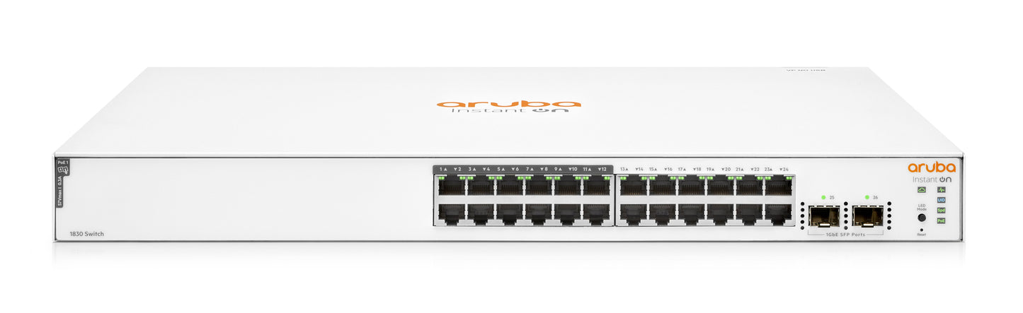 Aruba Instant On 1830 24-Port Switch with PoE and SFP - JL813A
