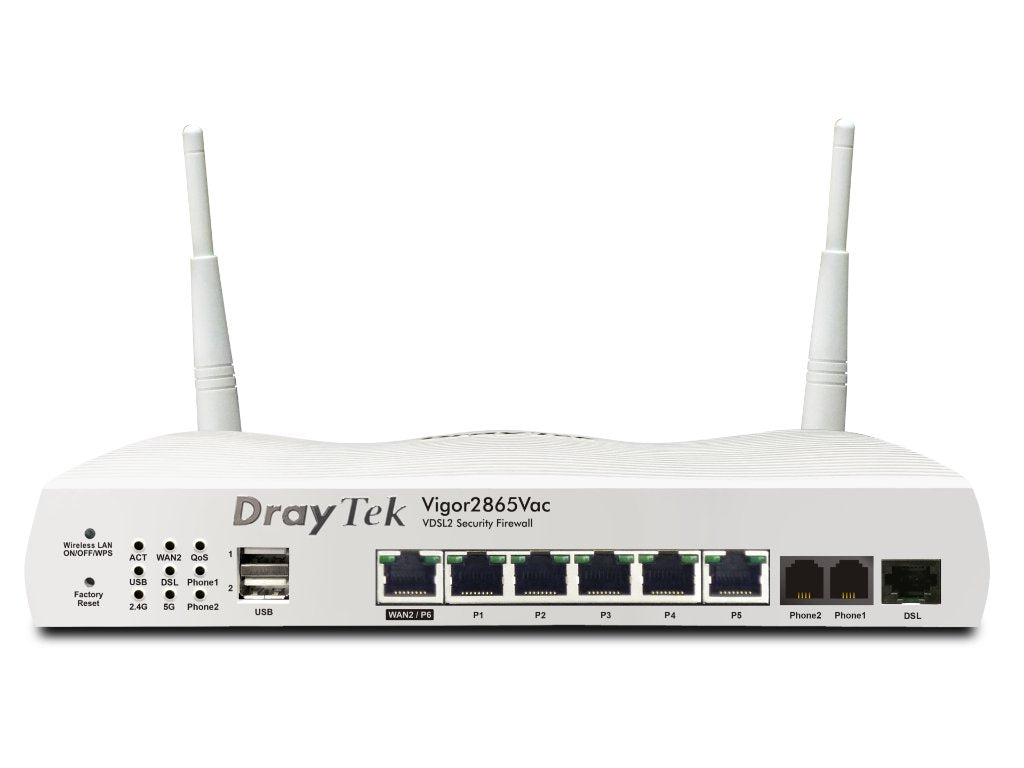 DrayTek Vigor 2865Vac AC1300 Wireless VDSL Router with VoIP