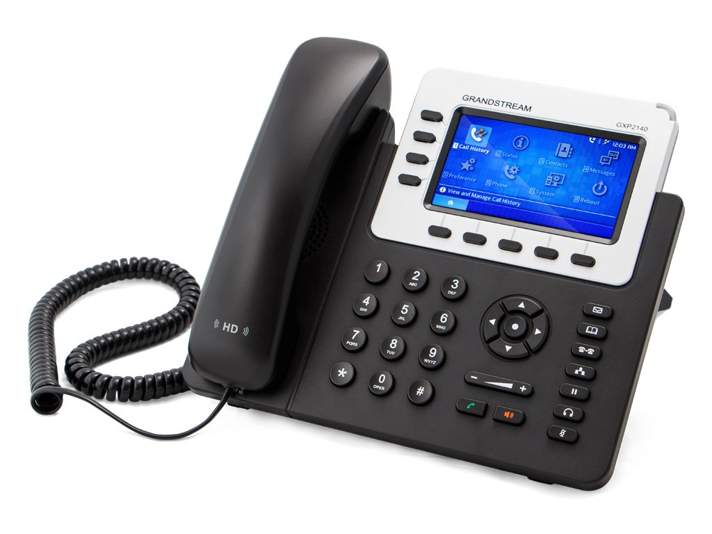 Grandstream GXP2140 4 Line / Account, SIP IP Phone - PoE, Inc PSU