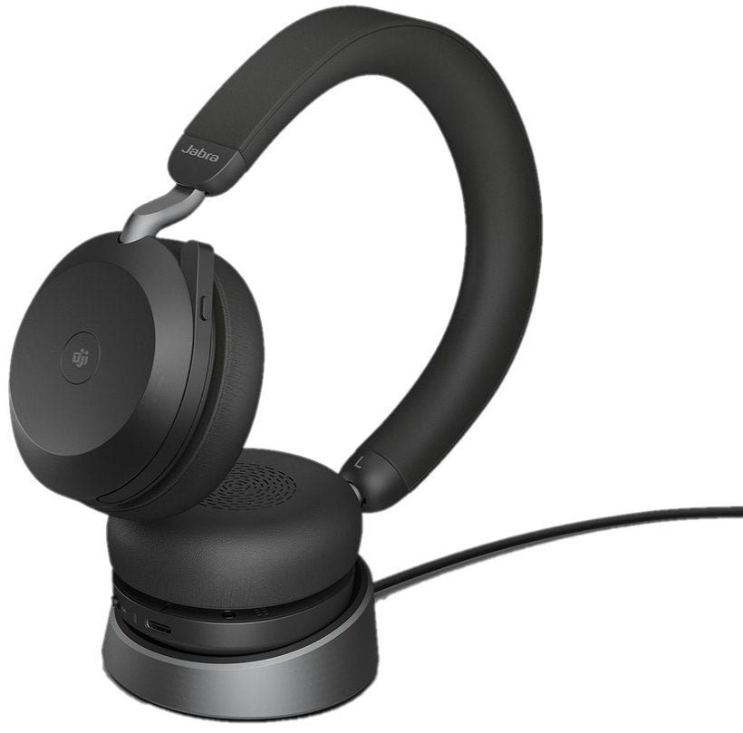 Jabra Evolve2 75 Bluetooth USB MS Stereo Headset with Charging Stand