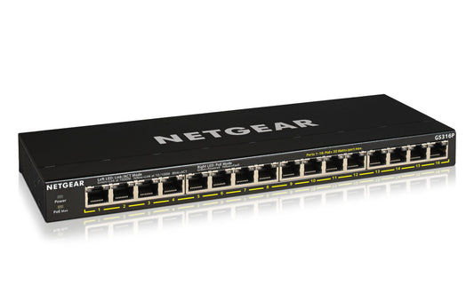 Netgear GS316P 16-Port Gigabit Ethernet PoE Switch