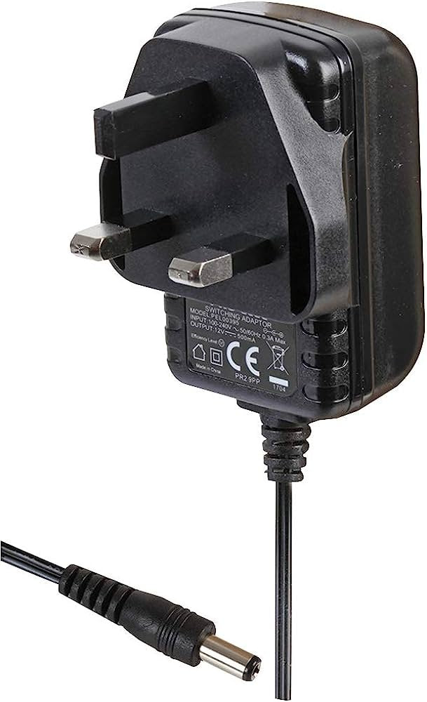 Pro Elec 12V, 1A, 12W, Plug In Power Supply, 2.1mm Plug