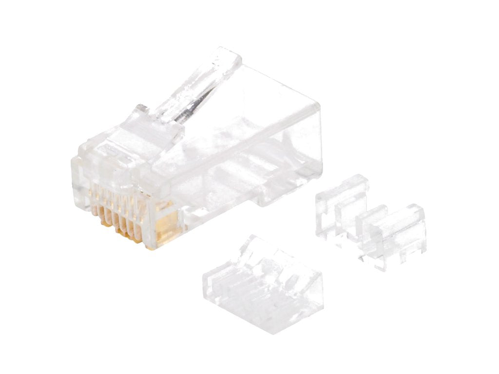 RJ45 CAT6 Plug Connector with Gold Pins - Single Unit