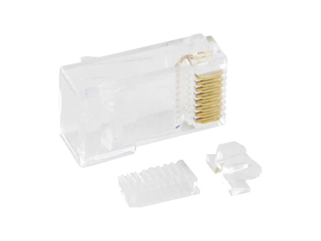 RJ45 CAT6 Plug Connector with Gold Pins - Single Unit