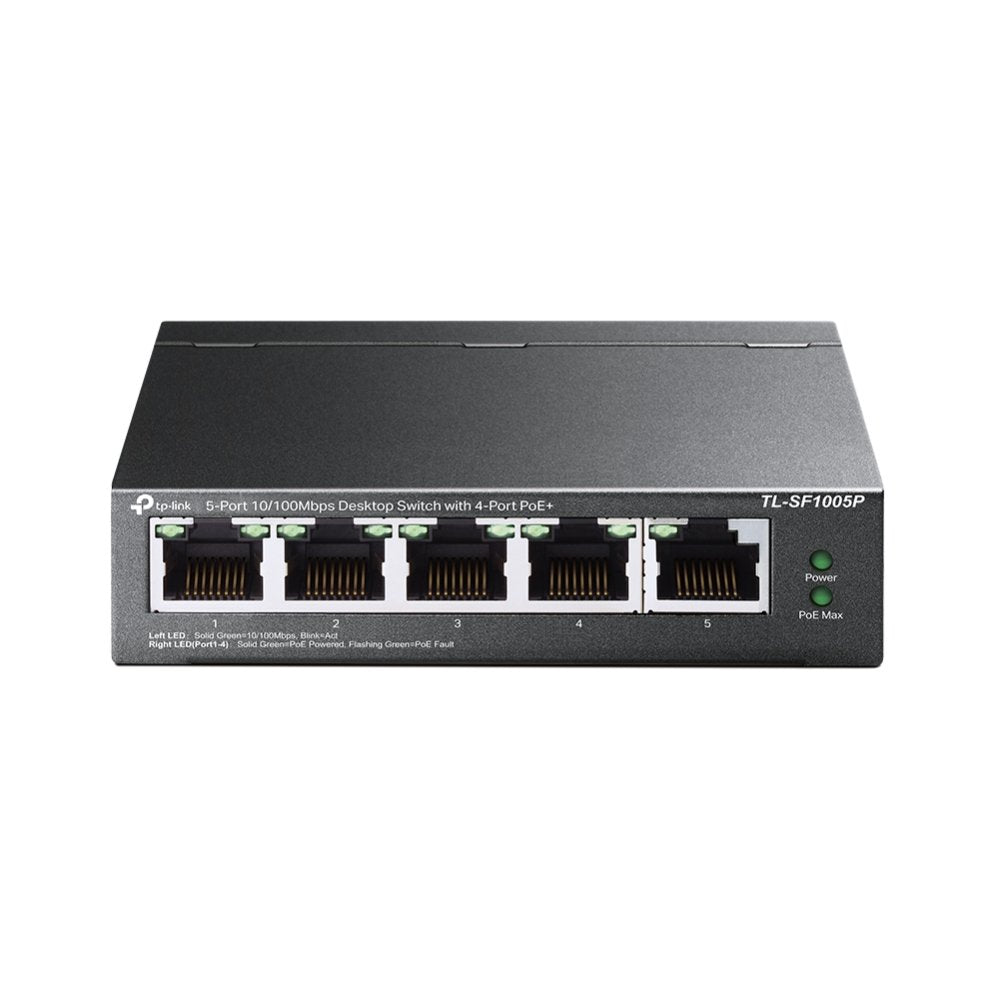 TP-Link TL-SF1005P 5-Port Unmanaged PoE Switch with 4 PoE+ Ports