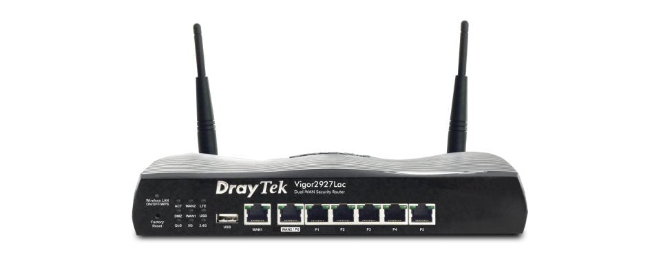 DrayTek Vigor V2927LAC-K Router, Dual-WAN, 4G/LTE Modem